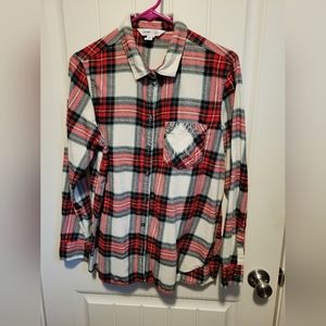 OLD NAVY CHRISTMAS PLAID FLANNEL SHIRT